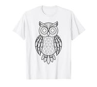 Mandala owl Coloring Page to Color Yourself T-Shirt