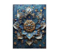 Mandala Paint by Numbers for Adults Flower Painting by Numbers for Adults, Art Supplies with Color Canvas for Painting 28 x 38 in 36 Colors of Acrylic Paint and Brush, Wall Art for Room Decor 2YH-9785