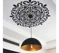 Mandala Painting Large Ceiling Stencil, Diameter 120 cm, Reusable Plastic Template, Art Craft DIY, Big Geometric Mandala Pattern for Painting Wall Floor Wood Fabric Furniture