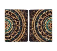 Mandala Passport Holder for Women Men PU Leather Passport Travel Wallet with Multiple Pockets