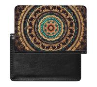 Mandala Passport Holder Wallet Card Case Fashion Travel Passport Cover Documents Organizer ID Protector Holder Unisex-adult