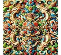 Mandala Pattern Full DIY 5D Round Drill Diamond Art Kits Gem Art 40 * 40cm