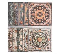 Mandala Pattern PVC Wall Stickers 10PCS Set for Indoor Decoration Self and Removable Waterproof and Oil Proof for Walls Cabinets and Furniture (15cm)