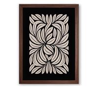 Mandala Petals Botanical Framed Wall Art Print A4 (29.7×21cm) Walnut, Wall Decor for Living Room, Bedroom, Office & Home, Ready to Hang, Art Gift