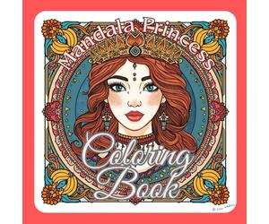 Mandala Princess Coloring Book - Adult And Kids Coloring Book, Greyscale, Coloring Sheets