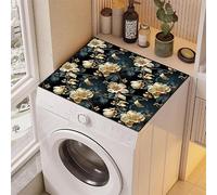 Mandala Print Washer Top Cover Pad - Boho Dust-Proof Mat for Washer Dryer Microwave Fridge Top Cuttable Quick-Drying Anti-Stain Non-Slip Protector for Laundry Room Kitchen (Y1,40x50cm)