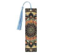 Mandala Printed Metal Bookmarks M - Sky Blue Lightweight Aluminium Book Marker for Books, Journals & Gifts, Ideal Book Lovers, Holiday Decor & Crafts