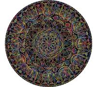 Mandala Puzzle 1000 Pieces for Adults, Difficult Impossible Puzzle Hard, Challenging Round Jigsaw Puzzle as Mandala Decor