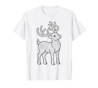 Mandala Reindeer Christmas for self Coloring T-Shirt