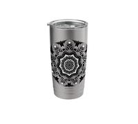 Mandala Sacred Circular Geometry Dot Work Stainless Steel Insulated Tumbler