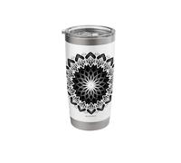Mandala Sacred Geometry Dotwork Stainless Steel Insulated Tumbler