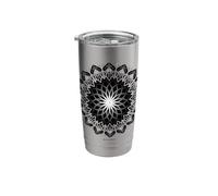 Mandala Sacred Geometry Dotwork Stainless Steel Insulated Tumbler