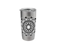 Mandala Sacred Geometry Geometric Circle Tattoo Pattern Stainless Steel Insulated Tumbler