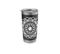 Mandala Sacred Geometry Geometric Circle Tattoo Pattern Stainless Steel Insulated Tumbler