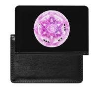 Mandala Sacred Metatron Cub Passport Wallet Cute Passport Case with Card Slot Travel Passport Holder Cover