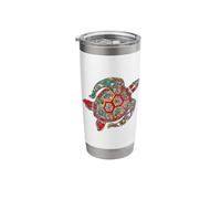 Mandala Sea Turtle Colorful Pastel Boho Pattern Stainless Steel Insulated Tumbler