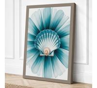 Mandala Shell Botanical Canvas Wall Art Print 36x24 Inch (91 x 61 cm)