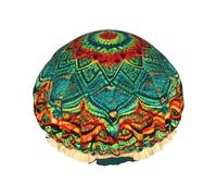 Mandala Shower Cap, Waterproof Swim Caps, Reusable Shower Caps, Band, Bath Hair Courage for Women