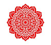 Mandala Silhouette Design Wall Decals 67.2x68.5cm Do not Damage The Wall Surface Red