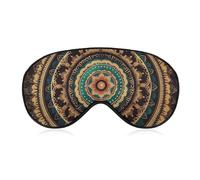 Mandala Sleep Mask,Adjustable Strap Sleeping Mask, Complete Light Blocking Sleep Shade Cover,Soft Breathable Comfortable Blindfold for Women and Men