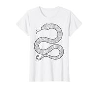 Mandala Snake Coloring and Paint it Yourself Value Graphic T-Shirt, Women, White, M