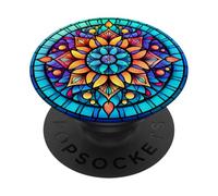Mandala Stained Glass Design 027 PopSockets Adhesive PopGrip