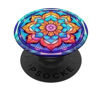 Mandala Stained Glass Design 032 PopSockets Adhesive PopGrip
