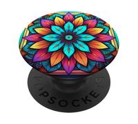 Mandala Stained Glass Design 035 PopSockets Adhesive PopGrip