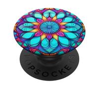 Mandala Stained Glass Design 039 PopSockets Adhesive PopGrip