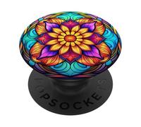 Mandala Stained Glass Design 045 PopSockets Adhesive PopGrip