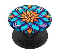 Mandala Stained Glass Design 054 PopSockets Adhesive PopGrip