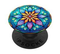 Mandala Stained Glass Design 056 PopSockets Adhesive PopGrip