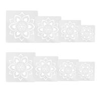 Mandala Stencil, 8Pcs Large Mandala Stencils for Painting,Reusable Mandalas Templates Plastic Mandalas Stencils for Crafts Art Painting on Wood Paper Flag Wall Home Decor