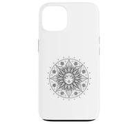 Mandala Sun Face with Floral Sacred Geometry Case for iPhone 13