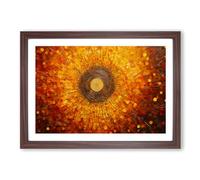 Mandala Sunset Contemporary Framed Print | A2 Walnut Framed Wall Art | Ready to Hang | Contemporary Landscape Picture | Living Room Bedroom Lounge Office