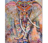 Mandala Tapestry Wall Hanging,Indian Throw Hippie Gypsy Cover Bohemian Dorm Decor,Beach Bedspread (Orange elephant)