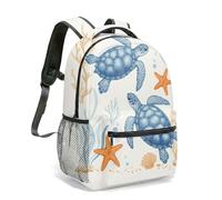 Mandala Turtle Starry Sky Backpack 16 Inch Rainbow Gradient Galaxy Dreamscape 360 Print Aesthetic Fantasy Celestial Rucksack (02)