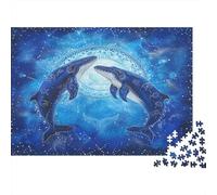 Mandala Two Whales Jigsaw Puzzles 1000 Pieces of Premium Cardboard Jigsaws for Adults for Relaxing Activities for Adults And Mindfulness Activities 38x26cm/1000pcs