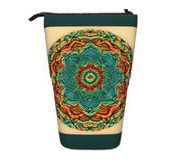 Mandala Vertical Retractable Pencil Case Stationery Box Adult Office Organizer Box