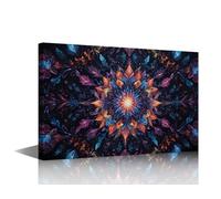 Mandala Wall Art Decor Mandala Flower Pictures Print on Canvas Datura Wall Art Framed Wall Art Family Wall Decor Canvas Prints Wall Art Posters and Prints Artwork Wall Hanging,30X45 cm