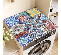 Mandala Washer Or Dryer Top Protection Mat Silicone Non-slip Washer Dust Mat Top Cover Mats For Laundry Room Dryer Refrigerator Microwave Oven Home Kitchen Pet Feeding Carpet (Color 4,40x50cm)