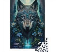 Mandala Wolf in Jungle Paper Jigsaw Puzzles for Adults 1000 Piece Puzzles Rectangular Puzzle And Home Decor And Family Game 1000pcs (38x26cm)