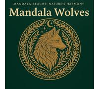 Mandala Wolves: A Majestic Wolf-Themed Mandala Colouring Book for Adults and Teens: Wild Wolf Mandalas, Forest Patterns & Beautiful Line Art for ... and Stress Relief (Mandala Realms)