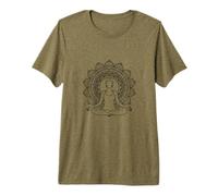 Mandala Yoga Meditation Pose Mindfulness Design Premium T-Shirt