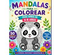 Mandalas de Animales para Colorear: Libro infantil para niños 4-8 años con 50 diseños fáciles a una sola cara