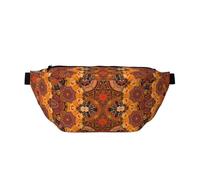 Mandalas in Orange Sling Chest Bags Bumbags Waist Fanny Packs, Waist Bag for Walking, Running, Hiking