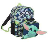 Mandalorian Backpack With Lunch Bag Boys Grogu Baby Yoda Matching School Bag Set
