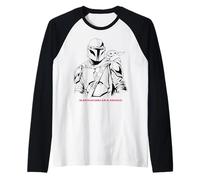 Mandalorian Grogu Drawing Raglan Baseball Tee