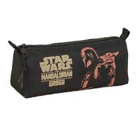 Mandalorian & GROGU - Pencil Case with Zip and Compartment, Children's Pencil Case, Ideal for School Age Children, Comfortable and Versatile, Quality and Resistance, 21 x 7 x 8 cm