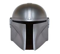 Mandalorian Helmet, Luxury PVC Full Head Mask Deluxe Helmet for Halloween Cosplay Costume Props Adult Silver